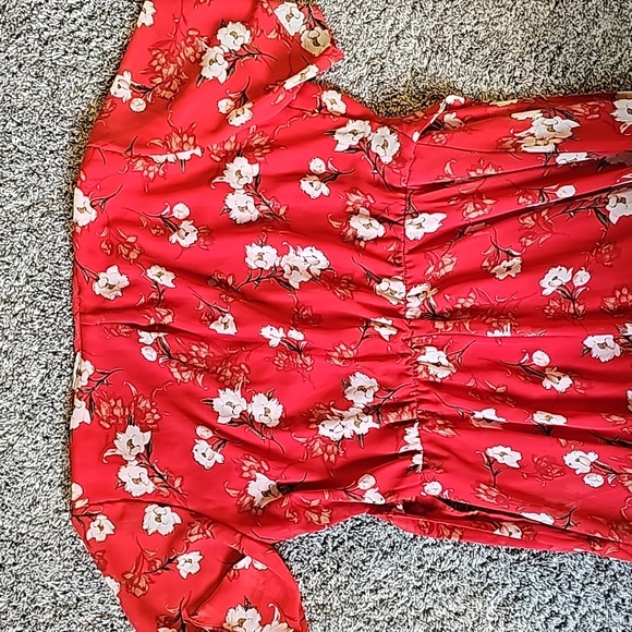 STUNNING INDIGO ROSE FLORAL MAXI PRAIRIE DRESS - Picture 9 of 10